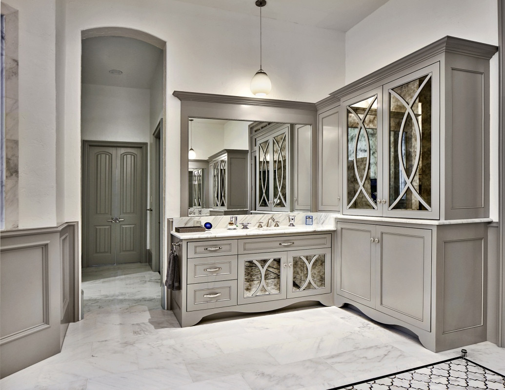 Transitional luxury bathroom redesign